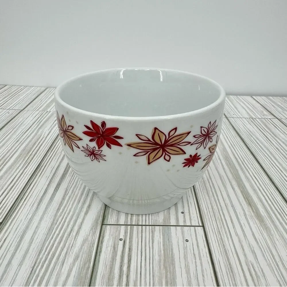 Starbucks holiday 2013 poinsettias snowflake coffee tea cup mug large 20 oz